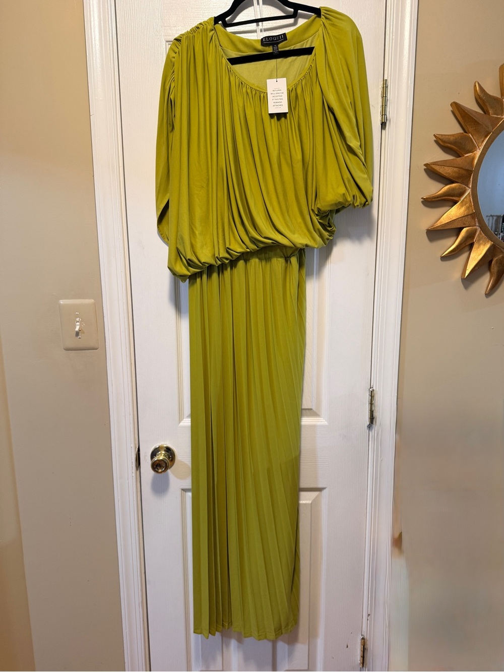 Eloquii Draped Pleat Maxi Dress